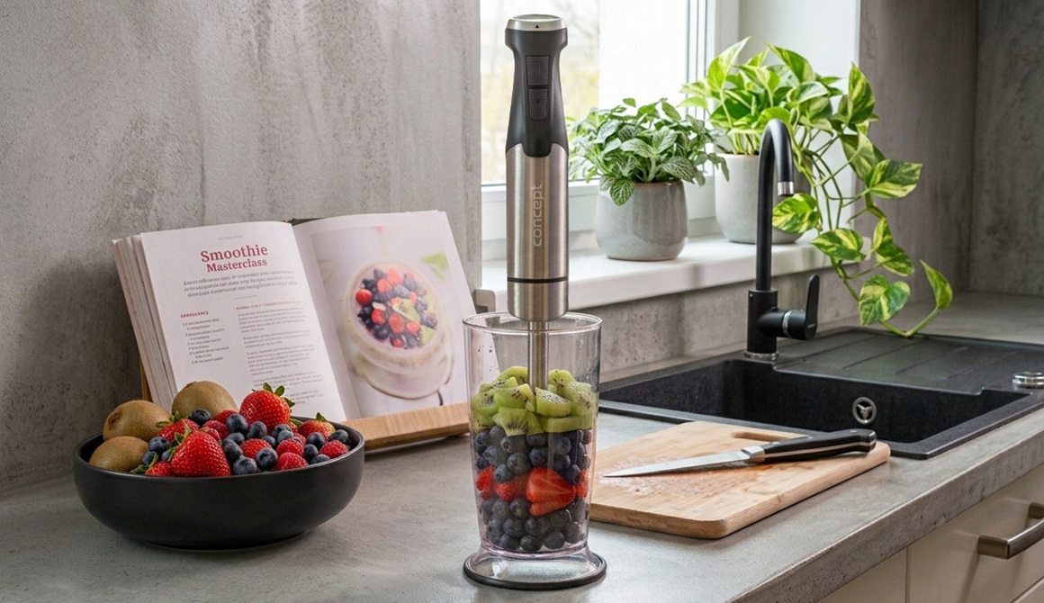 Tyčový mixér s mixovací nádobou Concept TM5100 v kuchyni