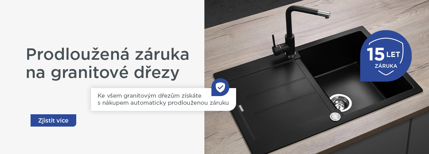 Granitový dřez Concept s prodlouženou zárukou 15 let